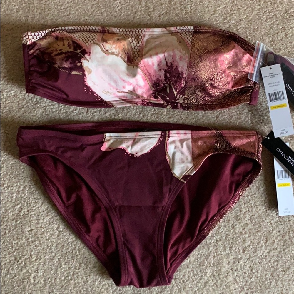 Carmen Marc Valvo Gilded Garden 2 piece swim